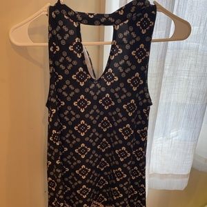 NOBO No Boundaries Pattern Design Low Cut & Open Back Short Sleeve Dress